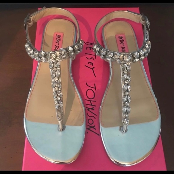 NWT Authentic Betsy Johnson silver & bling sandals - Picture 2 of 6